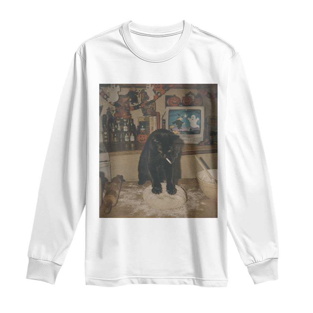 Spooky Biscuits Bakery Long Sleeve Shirt Funny Black Cat Halloween Gift
