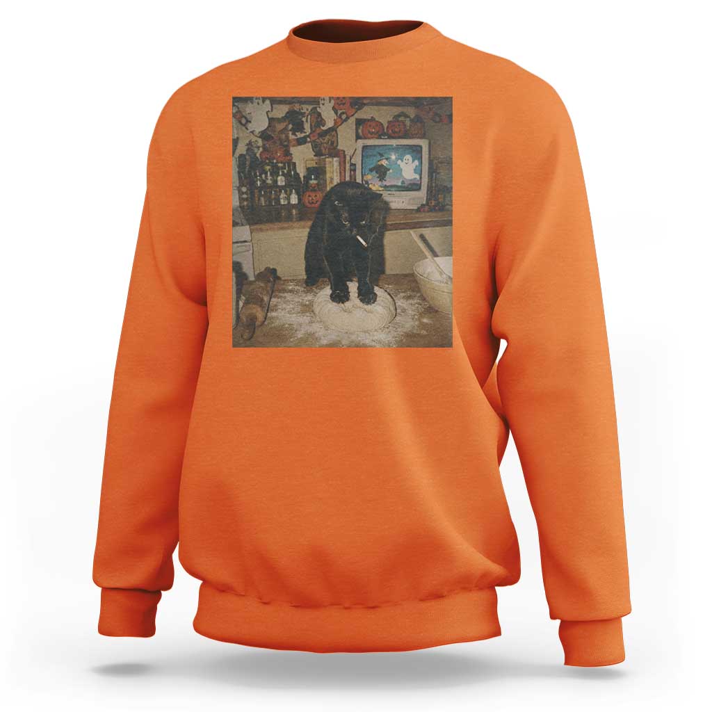 Spooky Biscuits Bakery Sweatshirt Funny Black Cat Halloween Gift