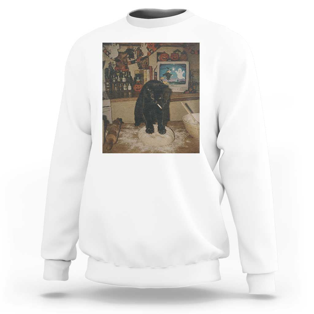Spooky Biscuits Bakery Sweatshirt Funny Black Cat Halloween Gift
