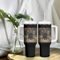 Spooky Biscuits Bakery Tumbler With Handle Funny Black Cat Halloween Gift
