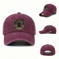Spooky Biscuits Bakery Washed Cotton Baseball Cap Funny Black Cat Halloween Gift