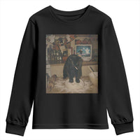 Spooky Biscuits Bakery Youth Sweatshirt Funny Black Cat Halloween Gift