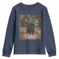 Spooky Biscuits Bakery Youth Sweatshirt Funny Black Cat Halloween Gift