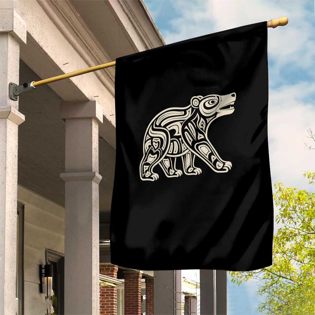 Bear Native Formline Art Salish Haida Tlingit Pacific Animal Garden Flag