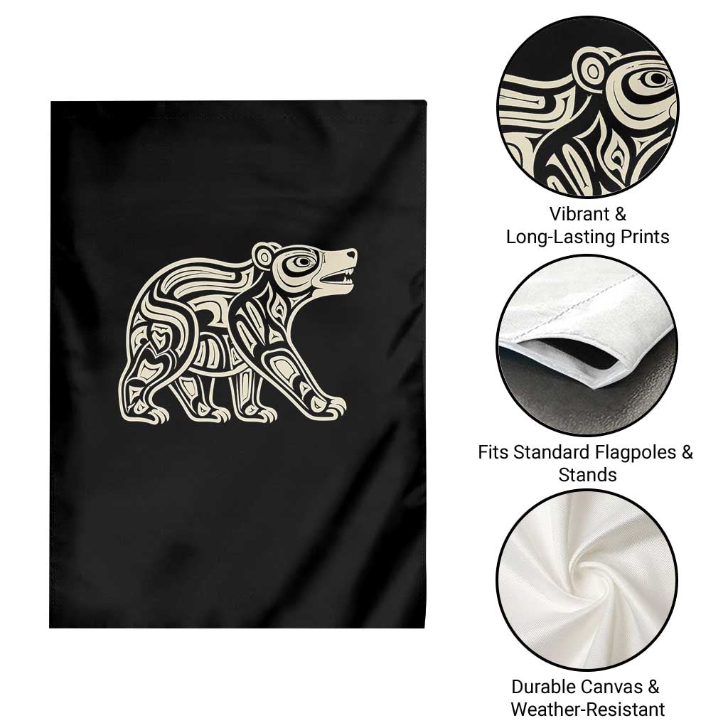 Bear Native Formline Art Salish Haida Tlingit Pacific Animal Garden Flag