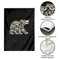 Bear Native Formline Art Salish Haida Tlingit Pacific Animal Garden Flag