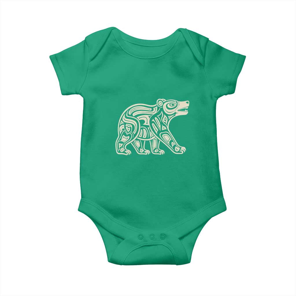 Bear Native Formline Art Salish Haida Tlingit Pacific Animal Baby Onesie