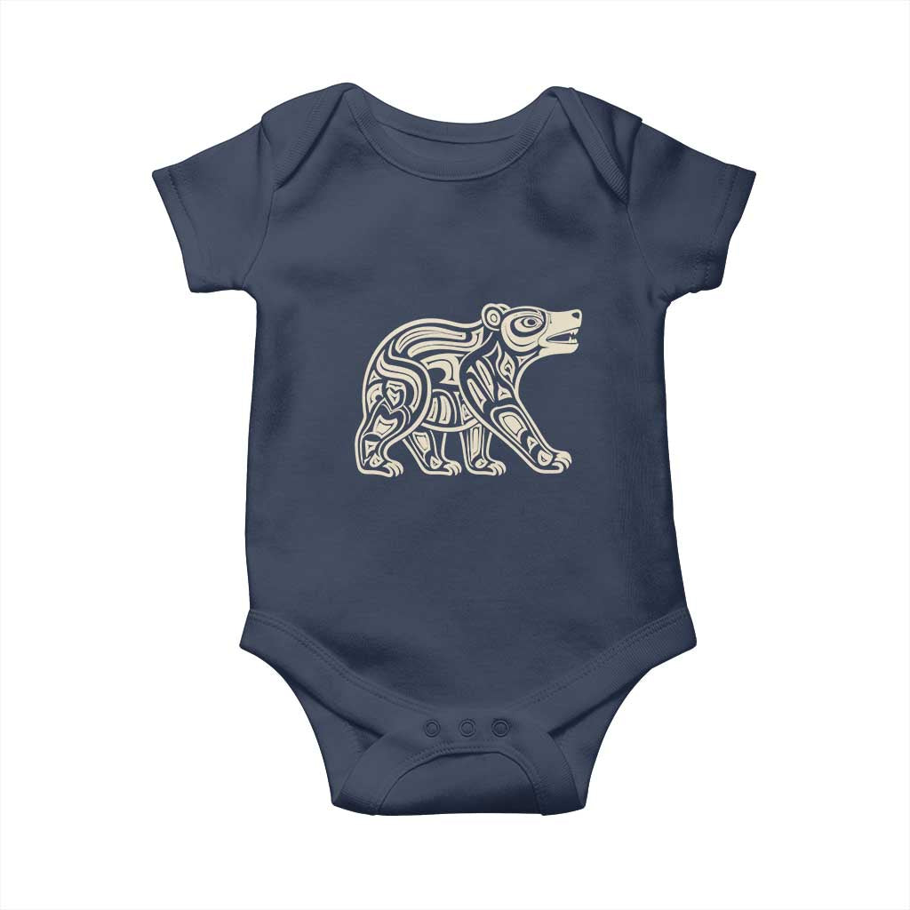 Bear Native Formline Art Salish Haida Tlingit Pacific Animal Baby Onesie