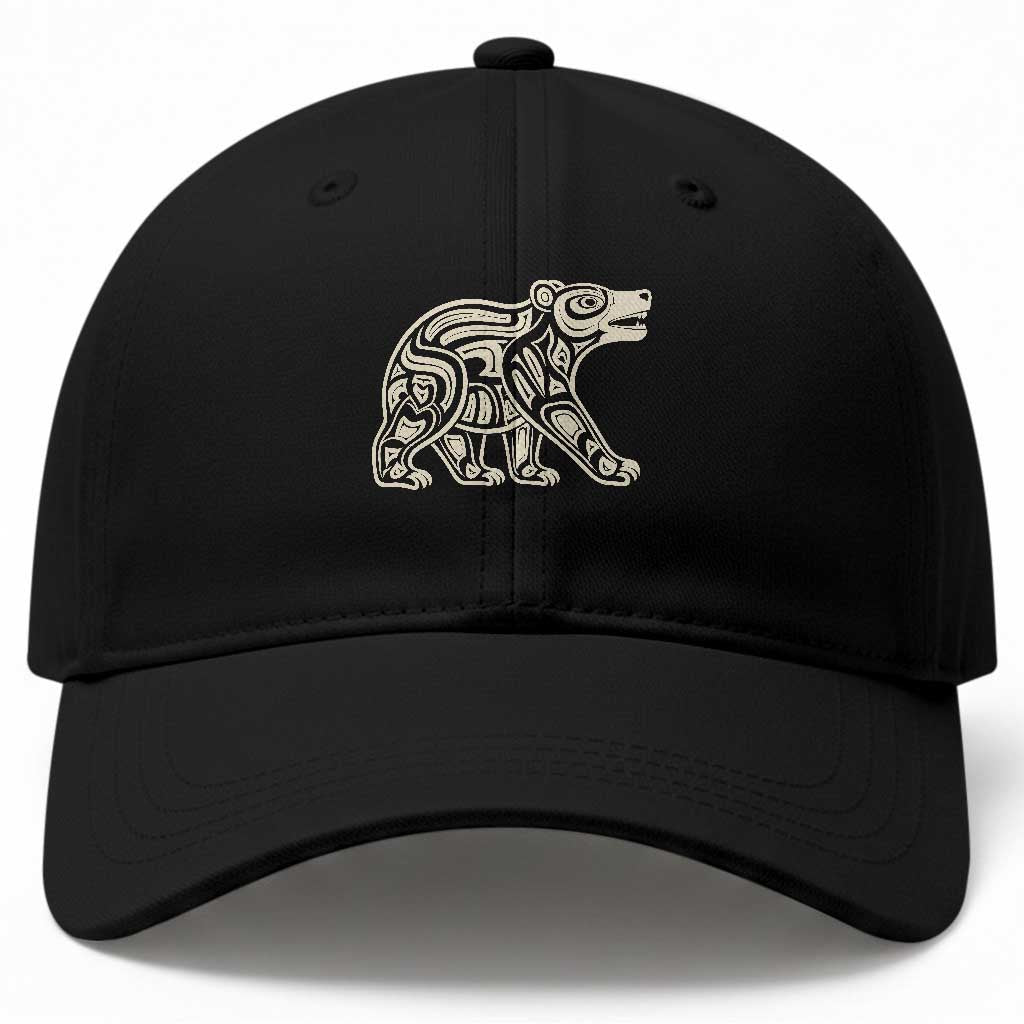 Bear Native Formline Art Salish Haida Tlingit Pacific Animal Baseball Cap