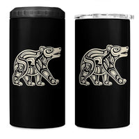 Bear Native Formline Art Salish Haida Tlingit Pacific Animal 4 in 1 Can Cooler Tumbler