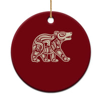 Bear Native Formline Art Salish Haida Tlingit Pacific Animal Ceramic Ornament
