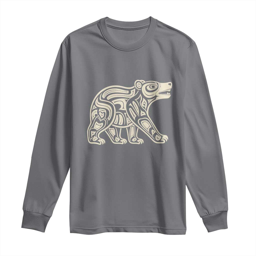 Bear Native Formline Art Salish Haida Tlingit Pacific Animal Long Sleeve Shirt