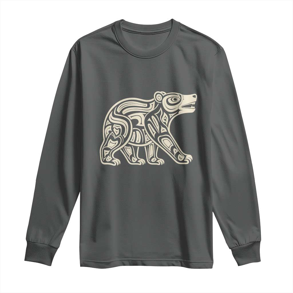Bear Native Formline Art Salish Haida Tlingit Pacific Animal Long Sleeve Shirt