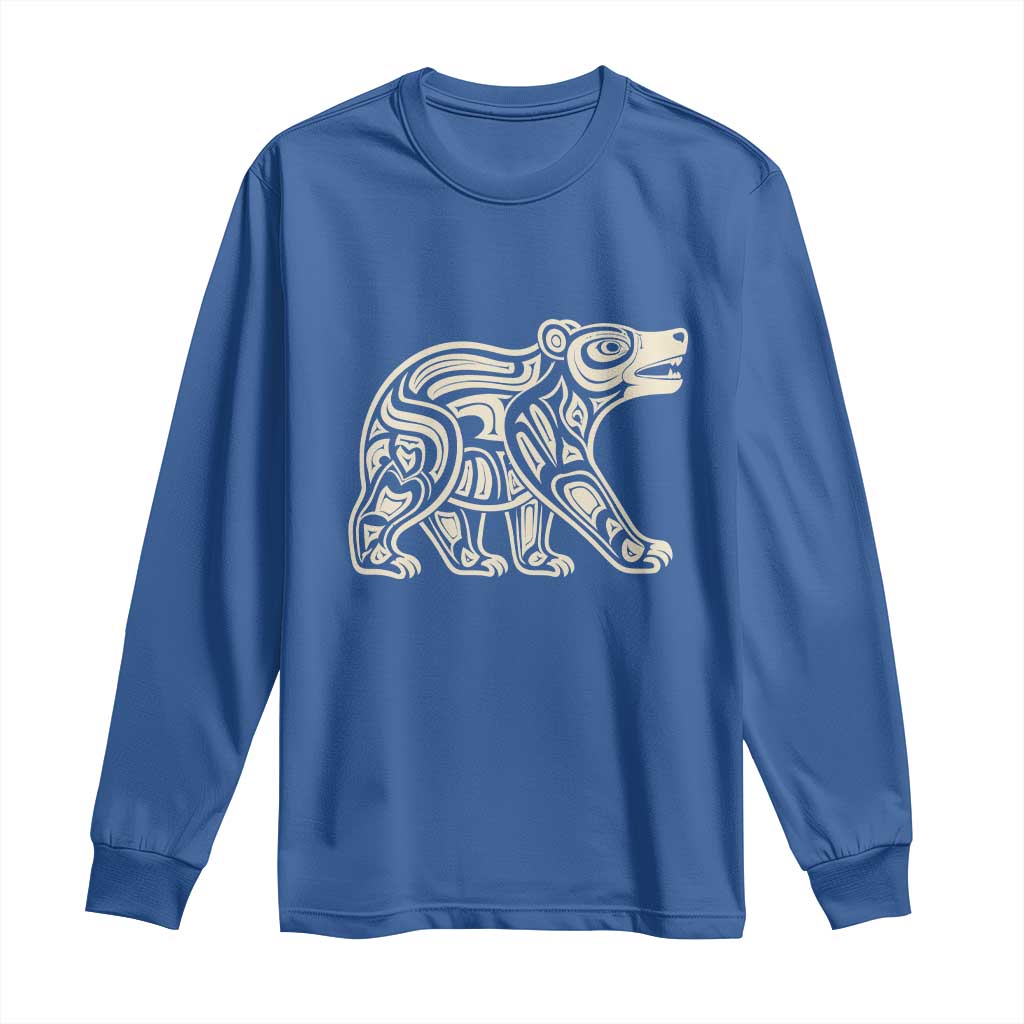 Bear Native Formline Art Salish Haida Tlingit Pacific Animal Long Sleeve Shirt