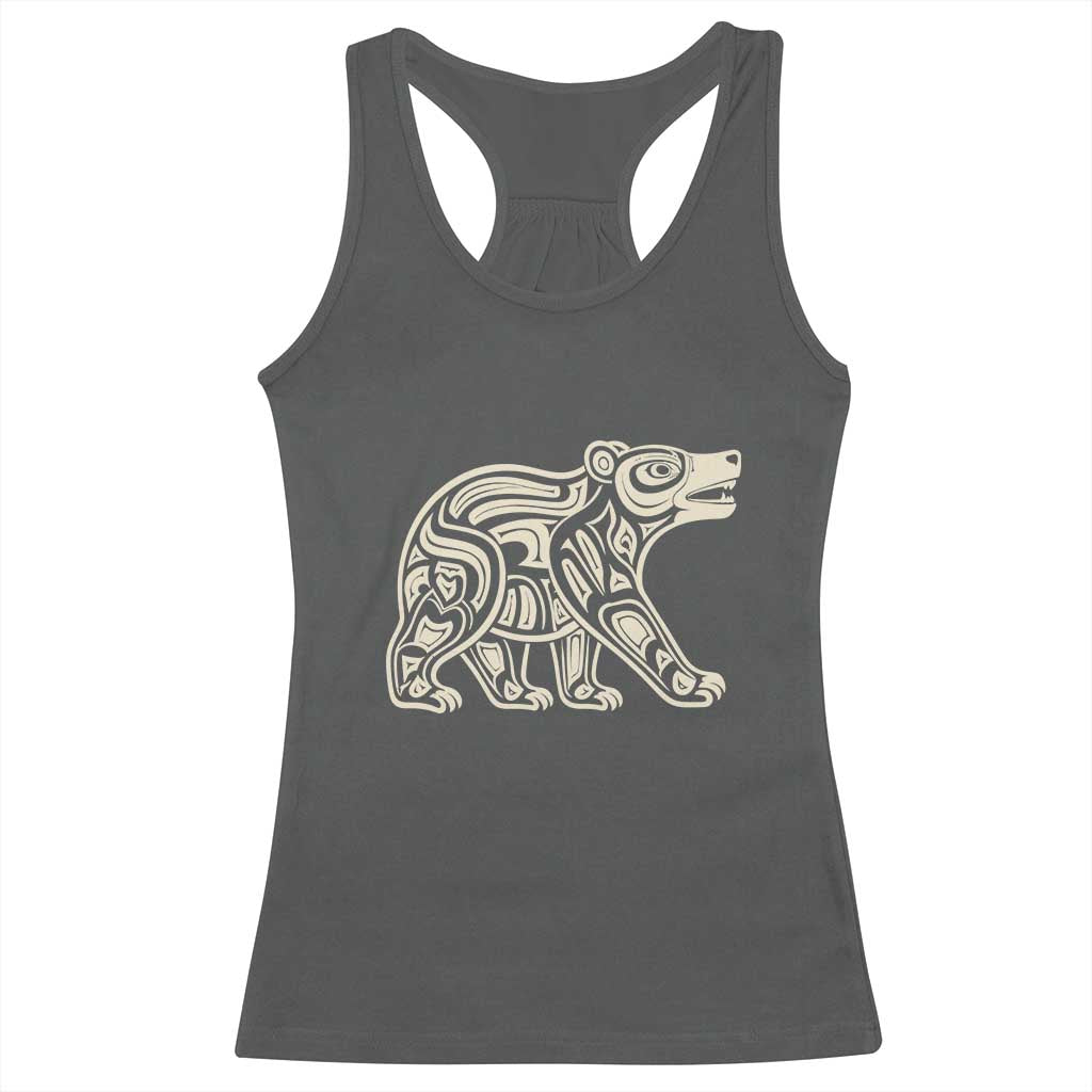 Bear Native Formline Art Salish Haida Tlingit Pacific Animal Racerback Tank Top