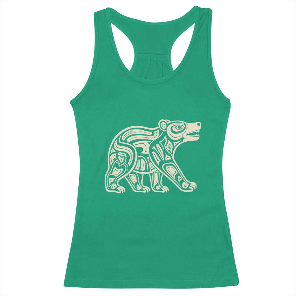 Bear Native Formline Art Salish Haida Tlingit Pacific Animal Racerback Tank Top