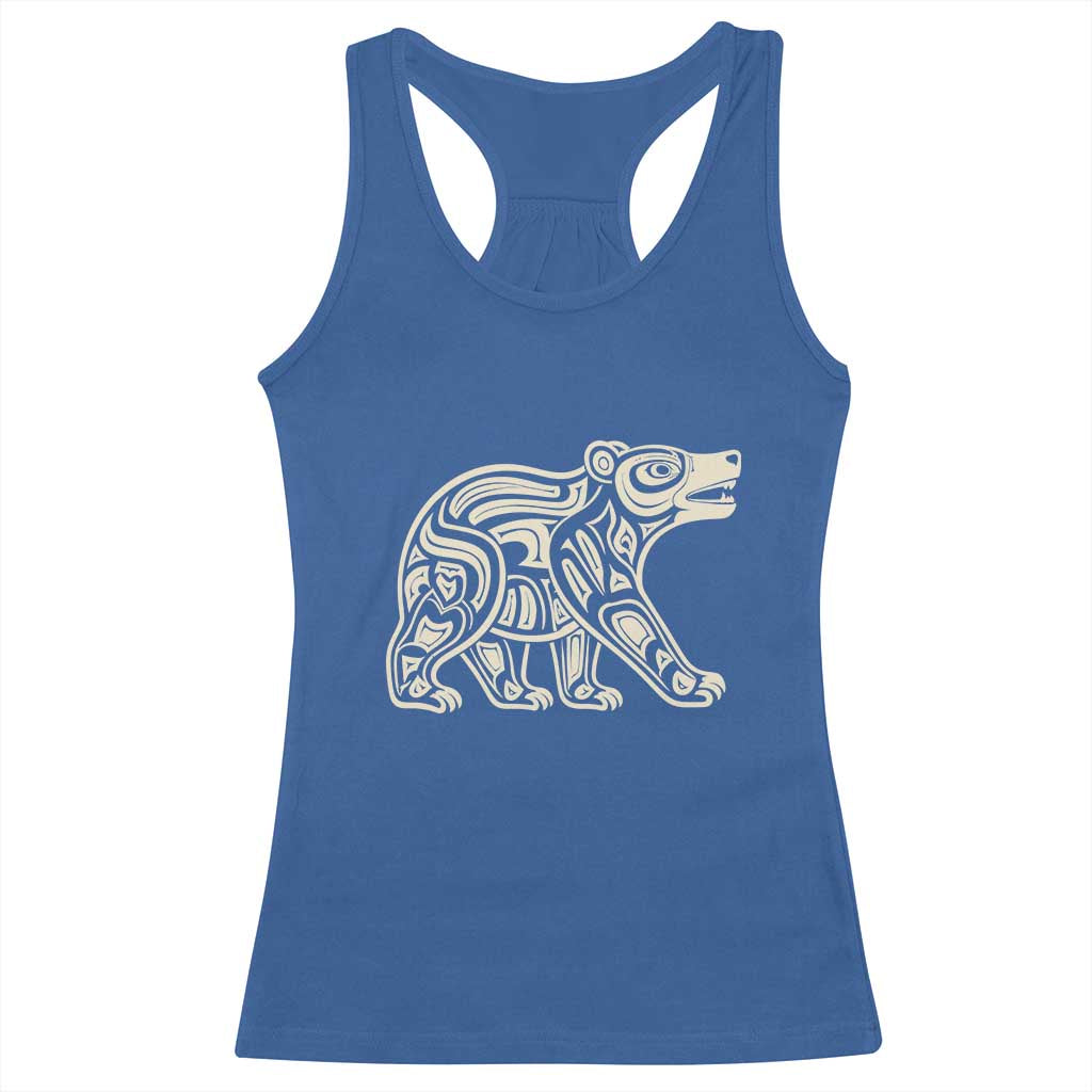 Bear Native Formline Art Salish Haida Tlingit Pacific Animal Racerback Tank Top