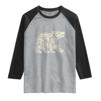Bear Native Formline Art Salish Haida Tlingit Pacific Animal Raglan Shirt