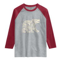 Bear Native Formline Art Salish Haida Tlingit Pacific Animal Raglan Shirt