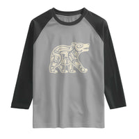 Bear Native Formline Art Salish Haida Tlingit Pacific Animal Raglan Shirt