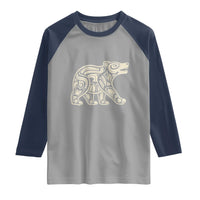 Bear Native Formline Art Salish Haida Tlingit Pacific Animal Raglan Shirt