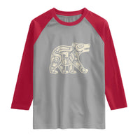 Bear Native Formline Art Salish Haida Tlingit Pacific Animal Raglan Shirt