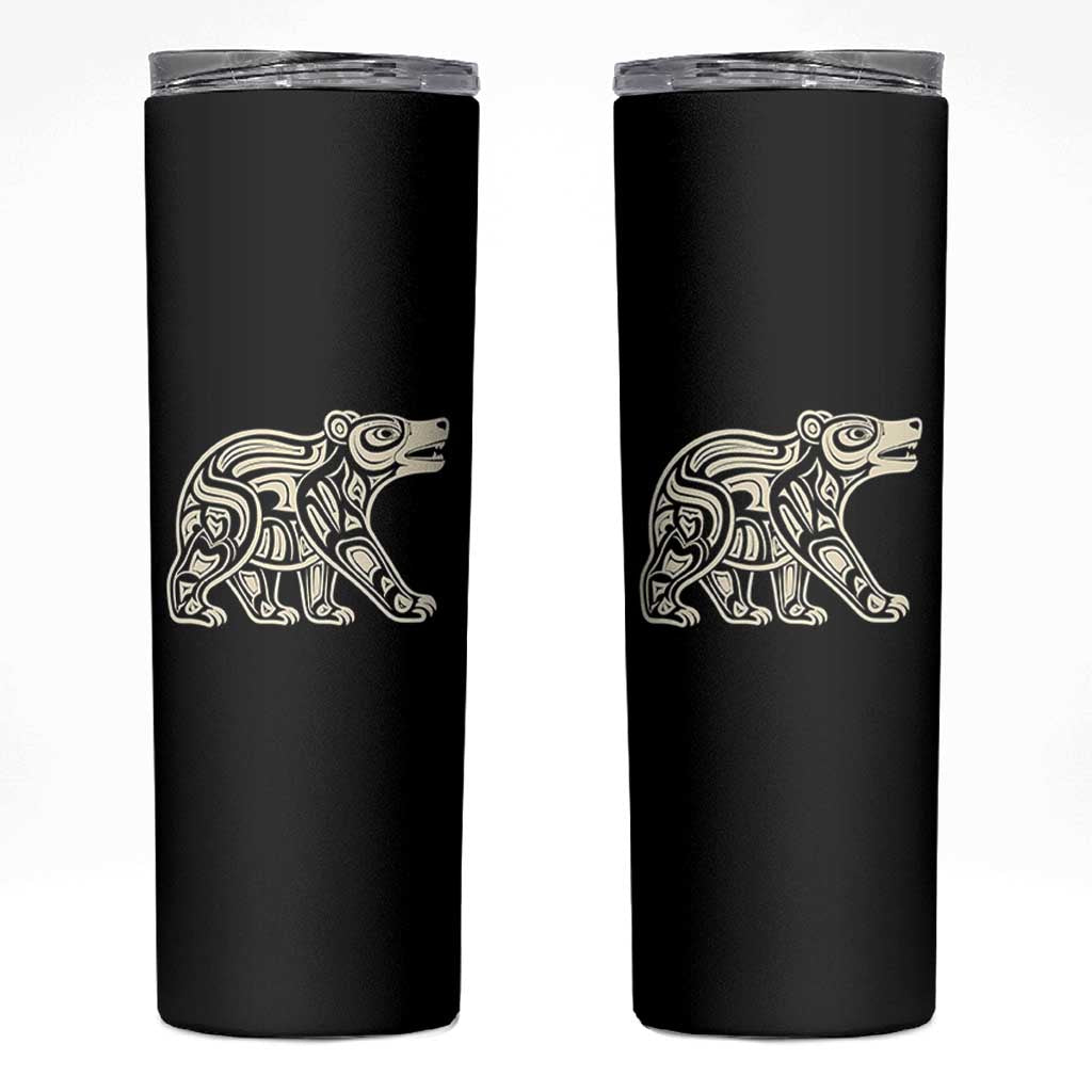 Bear Native Formline Art Salish Haida Tlingit Pacific Animal Skinny Tumbler