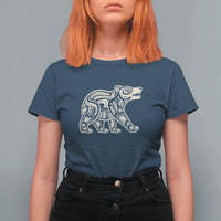 Bear Native Formline Art Salish Haida Tlingit Pacific Animal T Shirt For Women