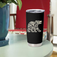 Bear Native Formline Art Salish Haida Tlingit Pacific Animal Tumbler Cup
