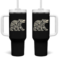Bear Native Formline Art Salish Haida Tlingit Pacific Animal Tumbler With Handle