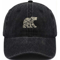 Bear Native Formline Art Salish Haida Tlingit Pacific Animal Washed Cotton Baseball Cap