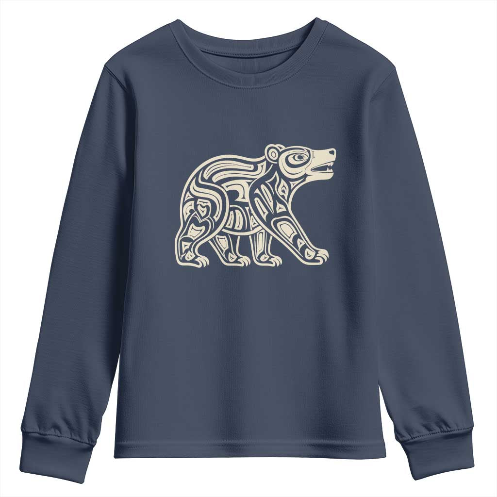Bear Native Formline Art Salish Haida Tlingit Pacific Animal Youth Sweatshirt