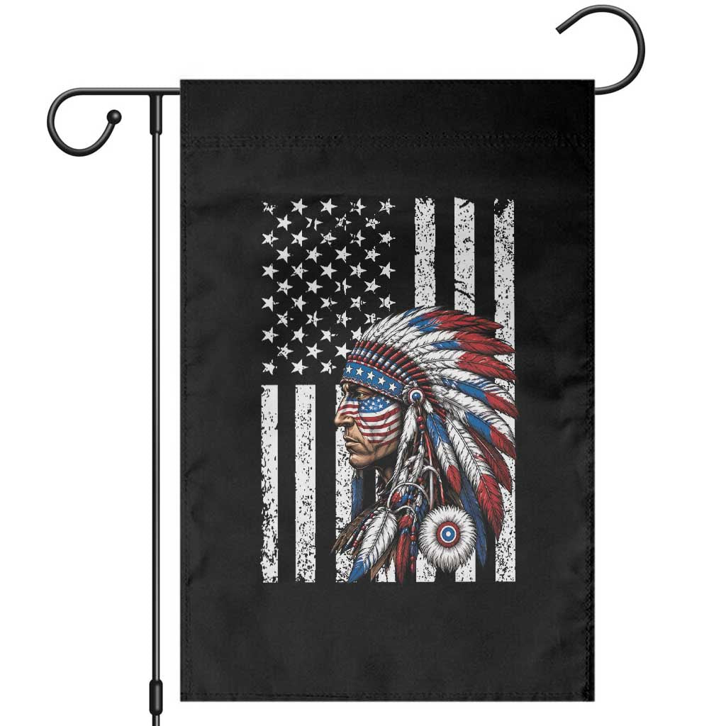 Indigenous People Tribal CG Native American Indian Chief American USA Flag Garden Flag