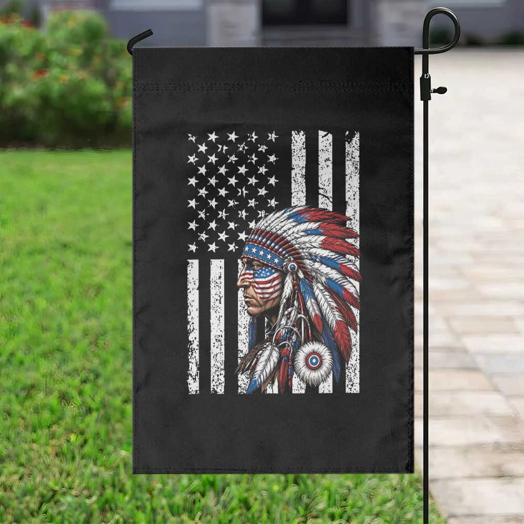 Indigenous People Tribal CG Native American Indian Chief American USA Flag Garden Flag