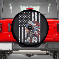 Indigenous People Tribal CG Native American Indian Chief American USA Flag Spare Tire Cover