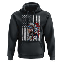Indigenous People Tribal CG Native American Indian Chief American USA Flag Hoodie