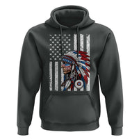 Indigenous People Tribal CG Native American Indian Chief American USA Flag Hoodie
