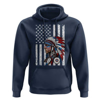 Indigenous People Tribal CG Native American Indian Chief American USA Flag Hoodie