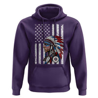 Indigenous People Tribal CG Native American Indian Chief American USA Flag Hoodie