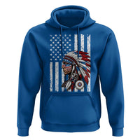 Indigenous People Tribal CG Native American Indian Chief American USA Flag Hoodie