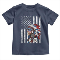 Indigenous People Tribal CG Native American Indian Chief American USA Flag Toddler T Shirt