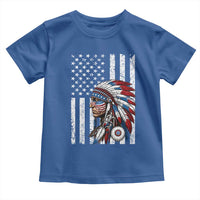 Indigenous People Tribal CG Native American Indian Chief American USA Flag Toddler T Shirt