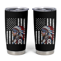 Indigenous People Tribal CG Native American Indian Chief American USA Flag Tumbler Cup