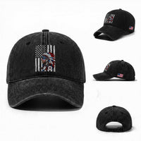 Indigenous People Tribal CG Native American Indian Chief American USA Flag Washed Cotton Baseball Cap