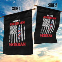 Native American Veteran USA Flag Patriotic Soldier Garden Flag