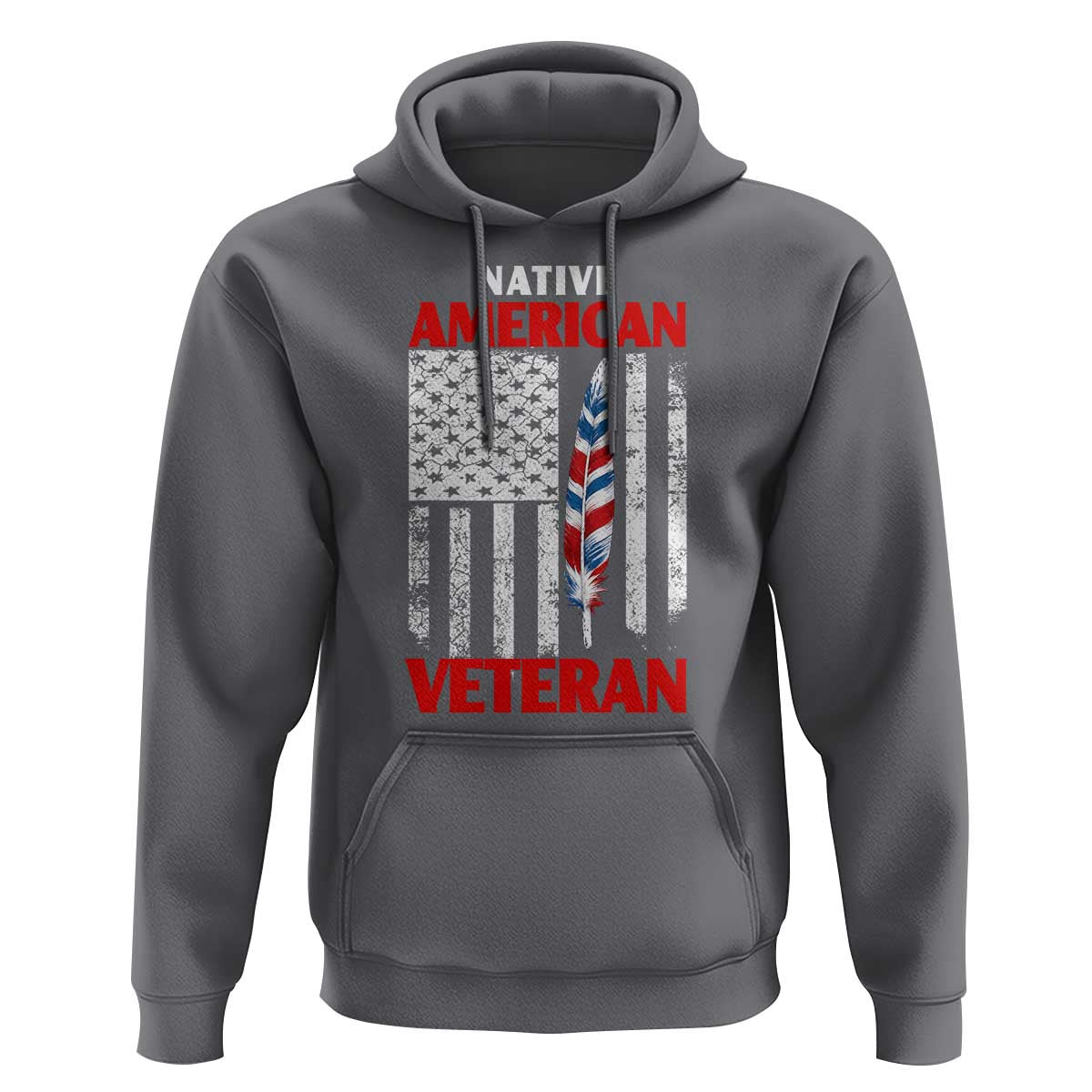 Native American Veteran USA Flag Patriotic Soldier Hoodie