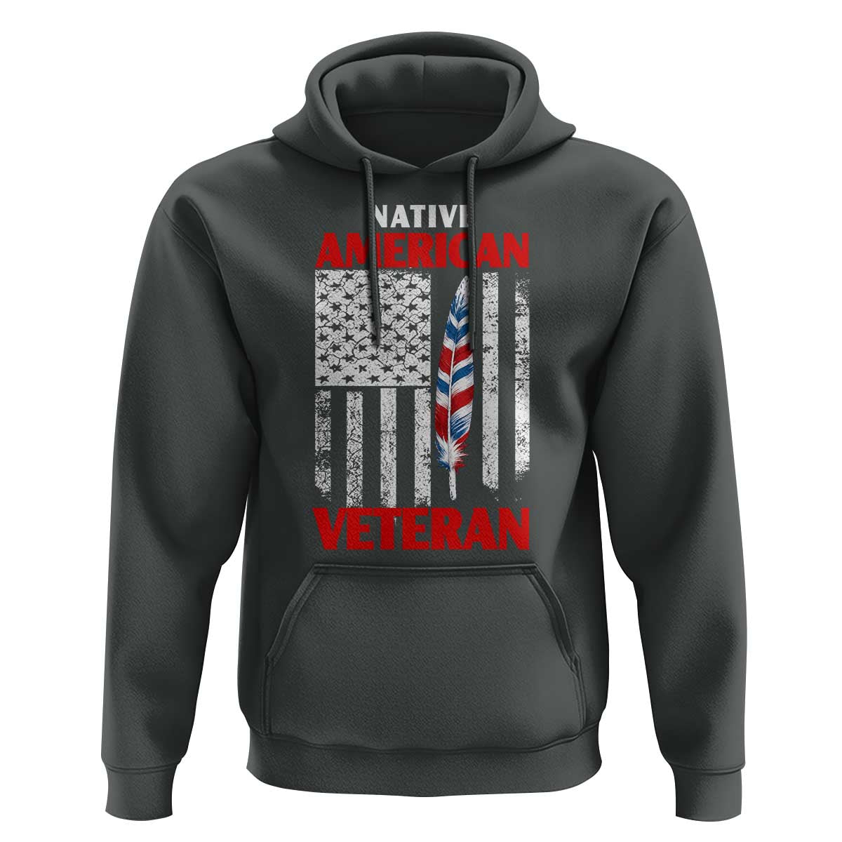 Native American Veteran USA Flag Patriotic Soldier Hoodie