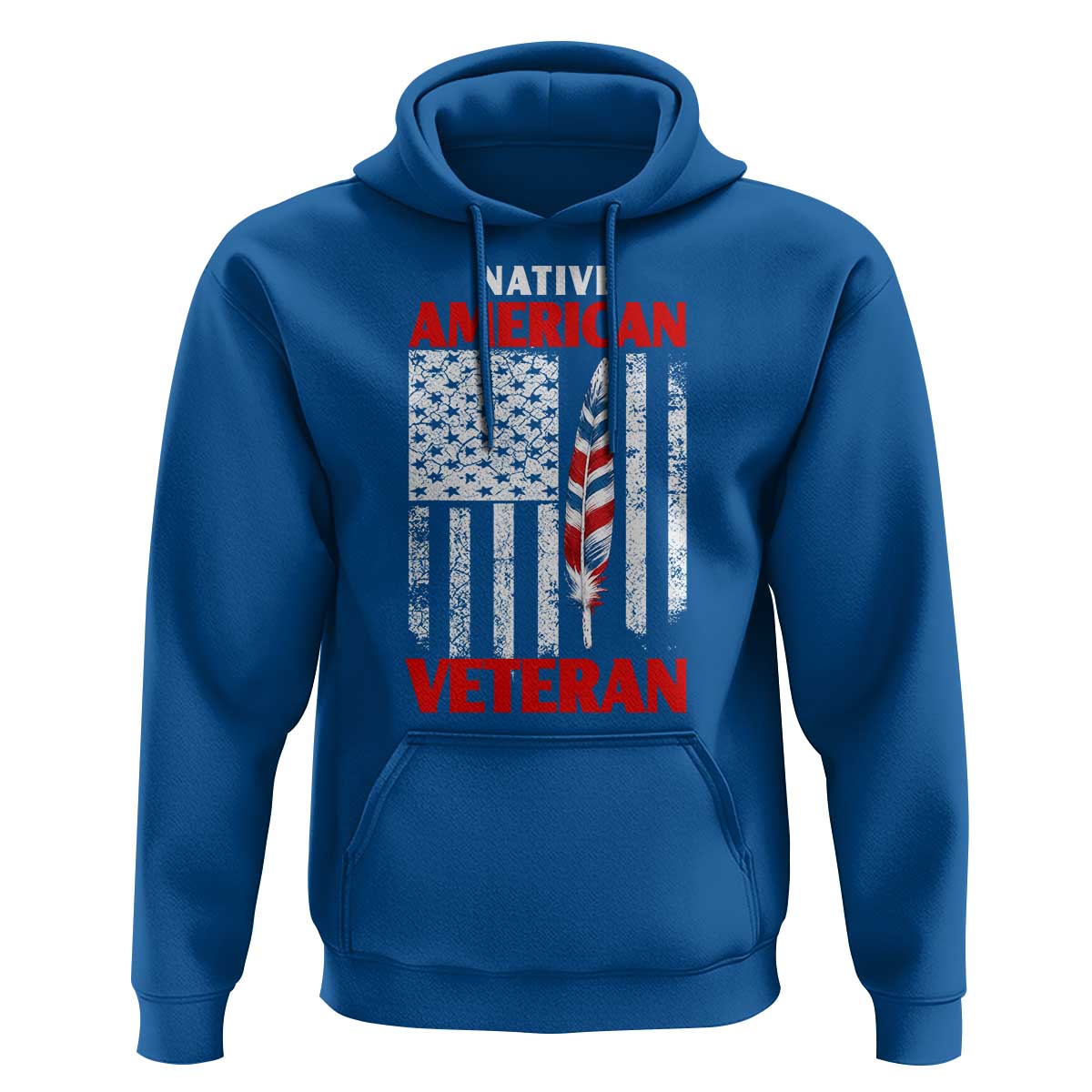 Native American Veteran USA Flag Patriotic Soldier Hoodie