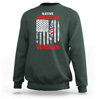 Native American Veteran USA Flag Patriotic Soldier Sweatshirt