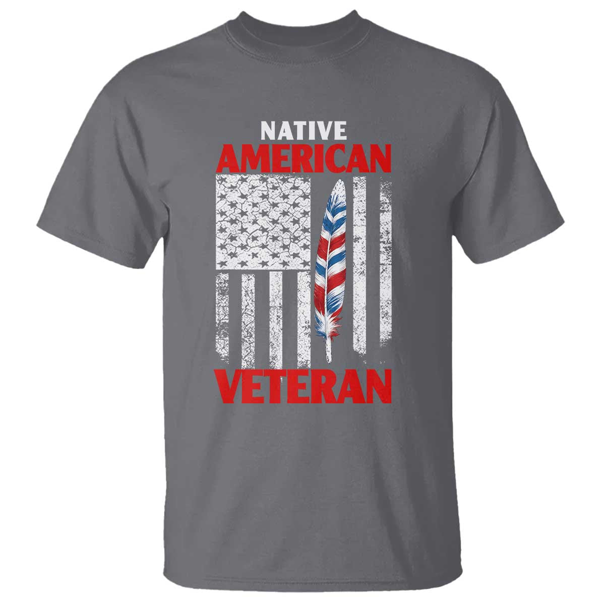 Native American Veteran USA Flag Patriotic Soldier T Shirt